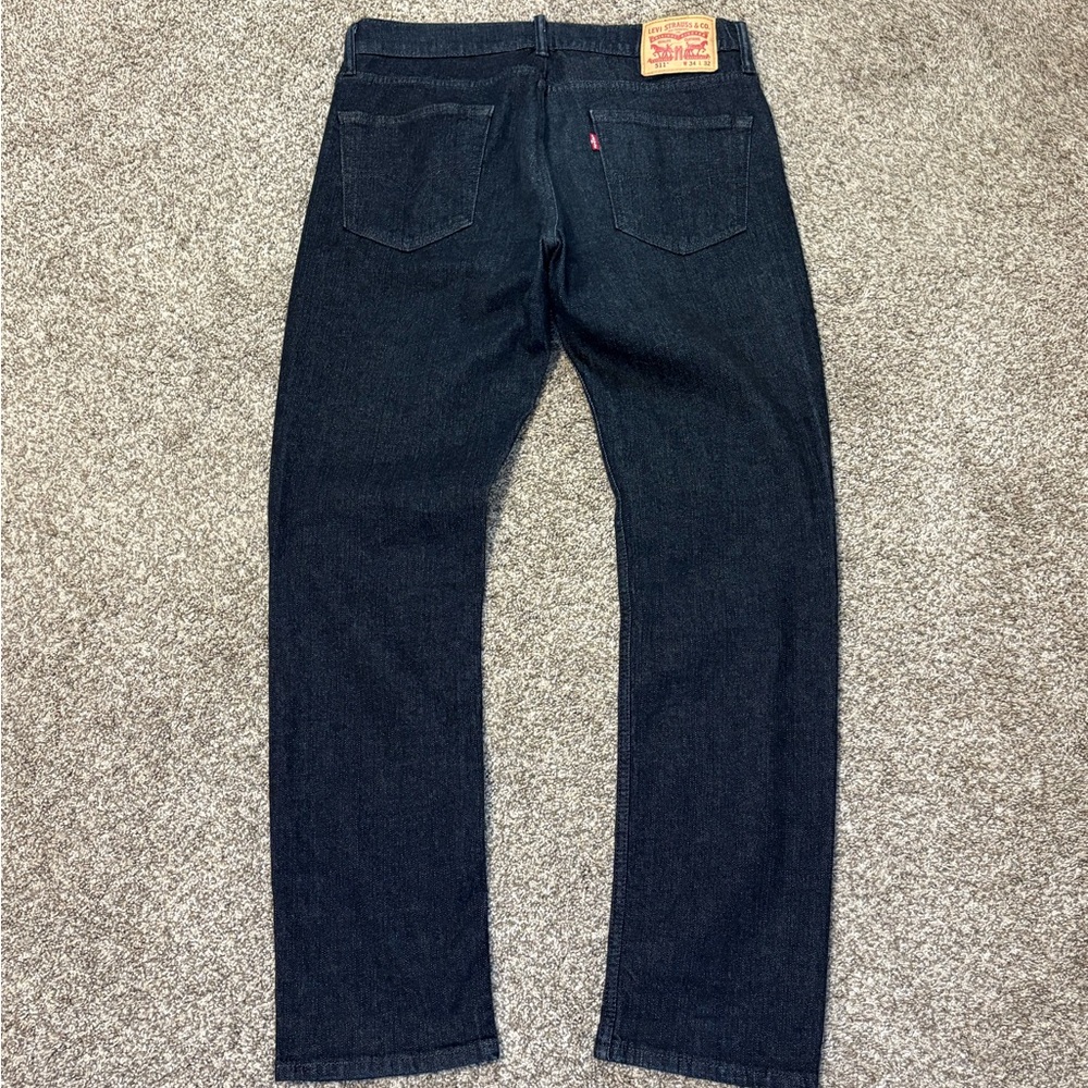 Men’s Levi's Men's Flex 511 Modern Slim Fit Pants Denim Jeans Black 34x32